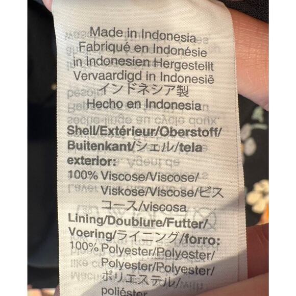 Madewell Button Front Cami Women’s Size 8 Cropped Tank Floral Print Retro - Picture 7 of 7